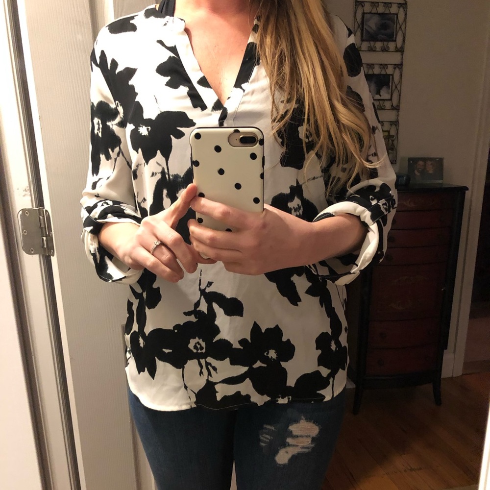 Floral Blouse, Size Medium